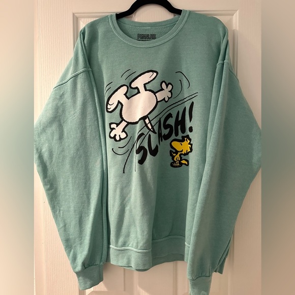 Slash Crew Neck Sweatshirt - Mint - Picture 5 of 6